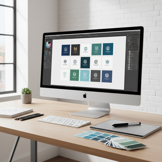 Generate a listing photo for the my service " Custom Logo Design Service "